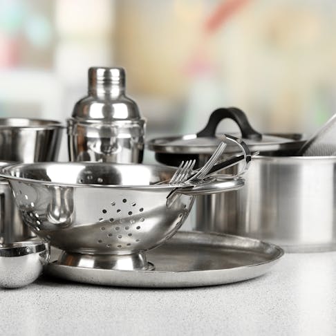 Stainless steel utensils. Image Credit: Shutterstock.com/Africa Studio