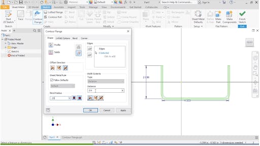 The Contour Flange Feature in Autodesk Inventor