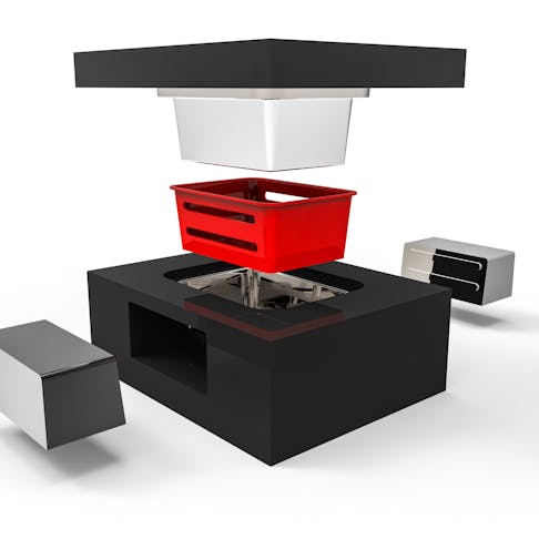 injection molding press with side actions. Image Credit: Shutterstock.com/Solcan Design