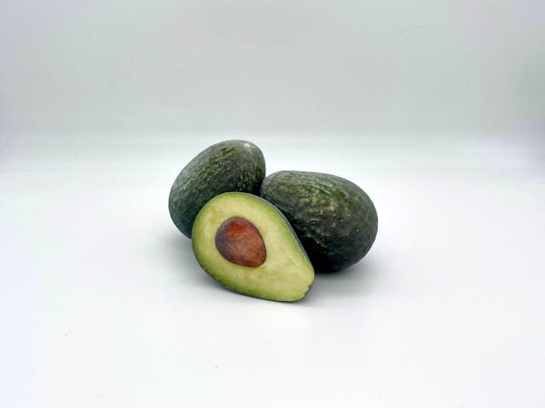 A simulated avocado made with PolyJet 3D printing.