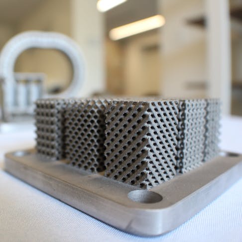 3D printed part with lattice structure