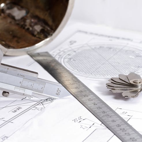 Templates for measuring the bevel edge. Image Credit: Shutterstock.com/shinobi