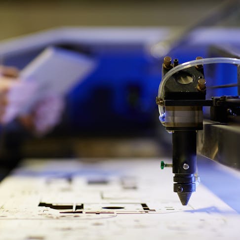 Laser cutting machine. Image Credit: Shutterstock.com/Pressmaster