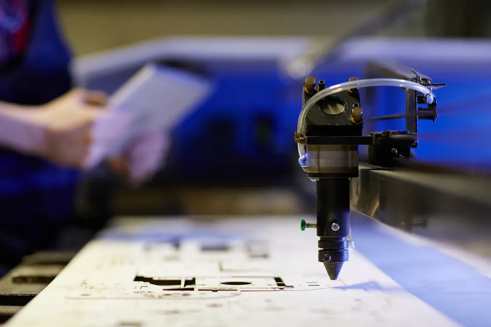 Laser cutting machine. Image Credit: Shutterstock.com/Pressmaster