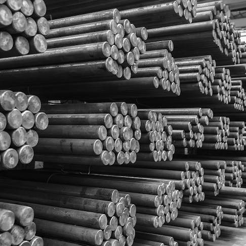 1020 carbon steel rods. Image Credit: Shutterstock.com/Mr. Kosal