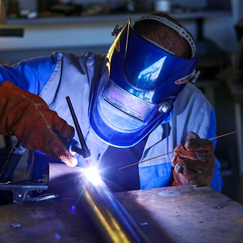 MIG welding. Image Credit: Shutterstock.com/Marina Lohrbach