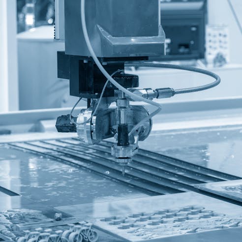 Waterjet machine. Image Credit: Shutterstock.com/Pixel B