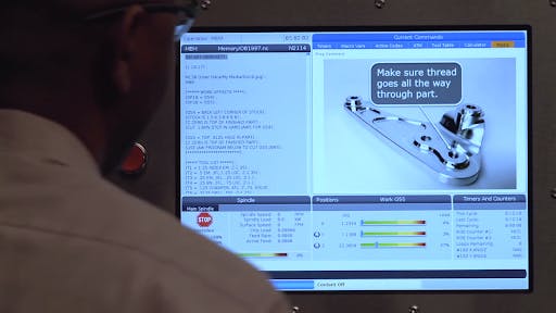 Haas machining centers with a controller
