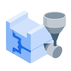 a visual representation of injection molding