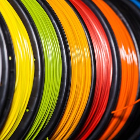 ABS plastic filament. Image Credit: Alexander Tolstykh/Shutterstock.com