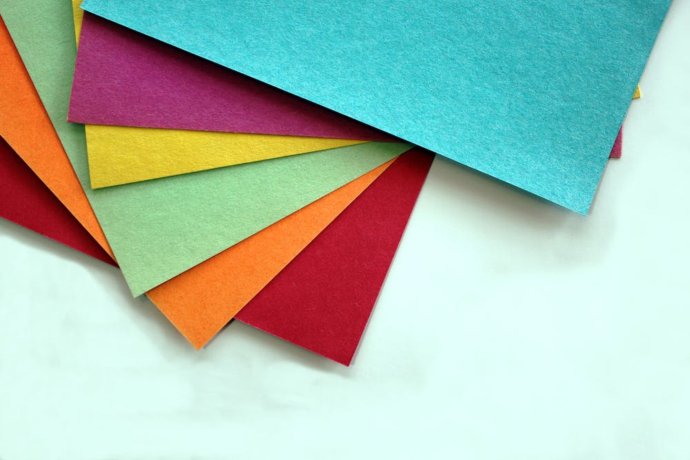 colorful construction paper