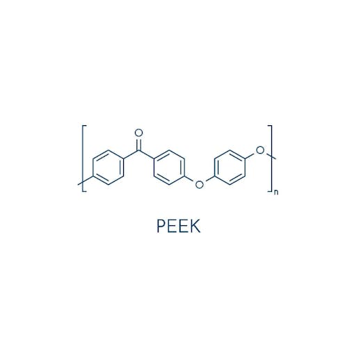 Polyether ether ketone chemical structure. Image Credit: StudioMolekuul/Shutterstock.com