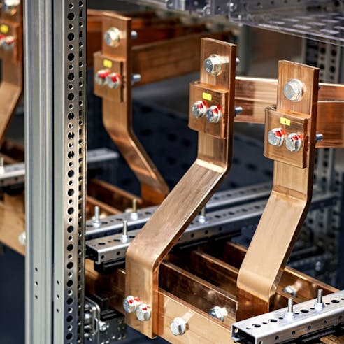 Copper busbars. Image Credit: Shutterstock.com/Jose Barradas