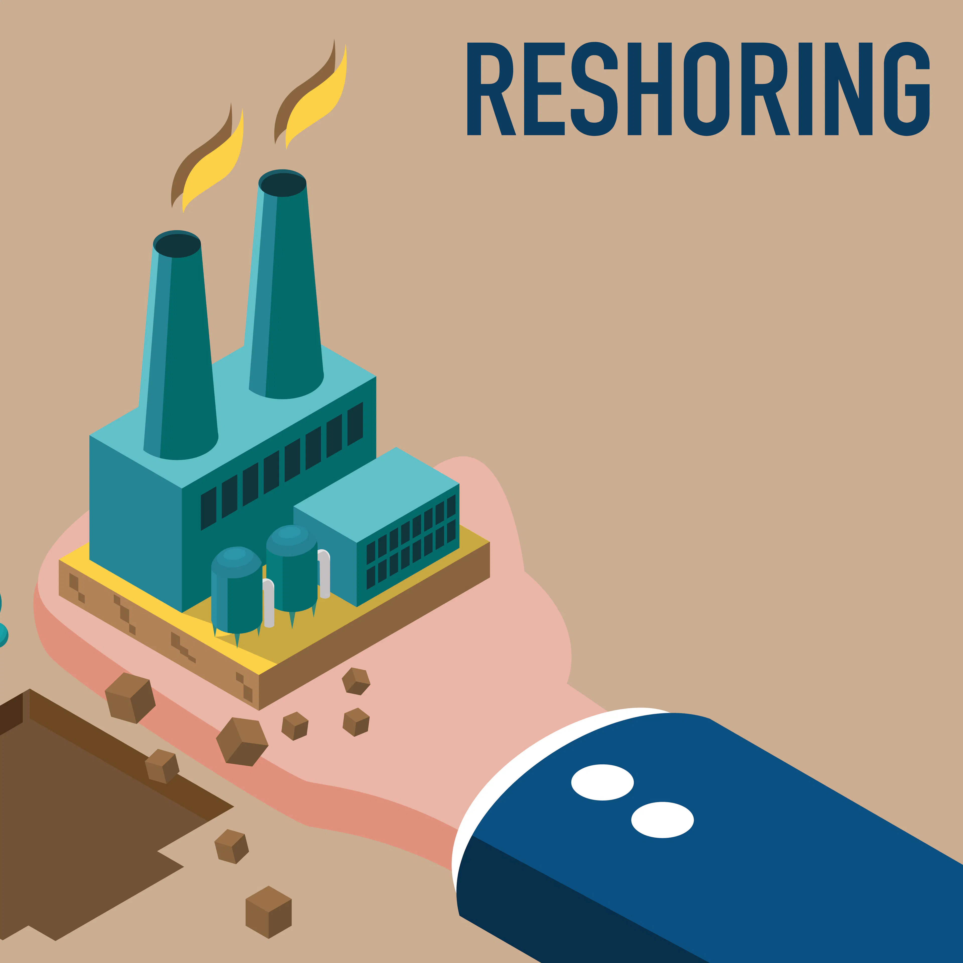 Reshoring. Image Credit: Shutterstock.com/PITAKPONG KOMPUDSA