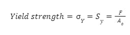 yield strength formula