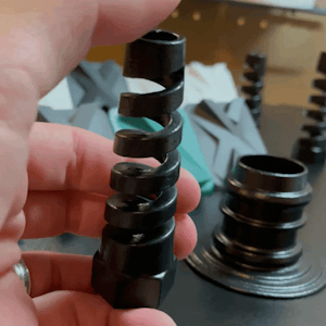 3D printed spring made of rubber