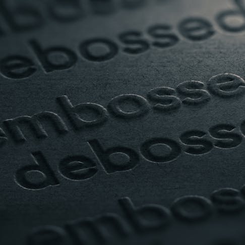 Debossing. Image Credit: Shutterstock.com/Olivier Le Moal