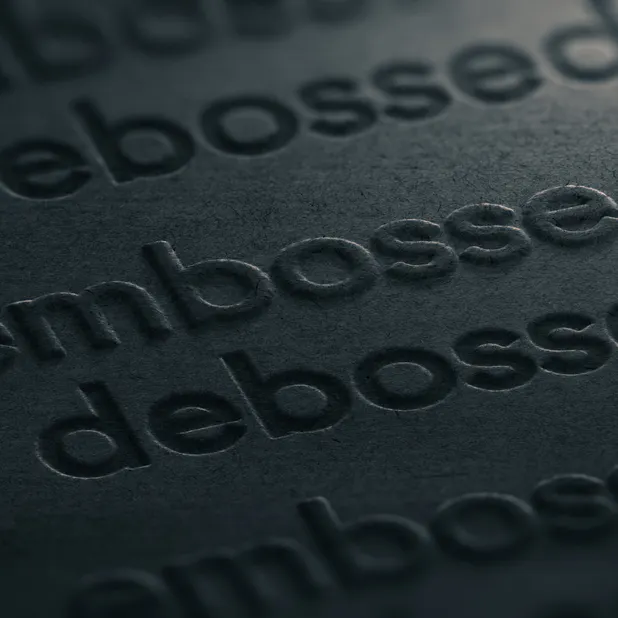 Debossing. Image Credit: Shutterstock.com/Olivier Le Moal