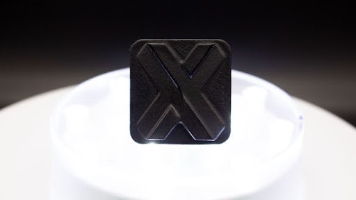 A 3D printed Xometry symbol