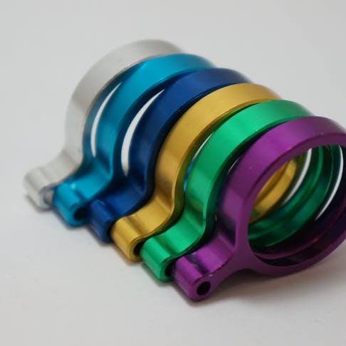 Anodized aluminum parts in color. Image Credit: Shutterstock.com/SHINPANU