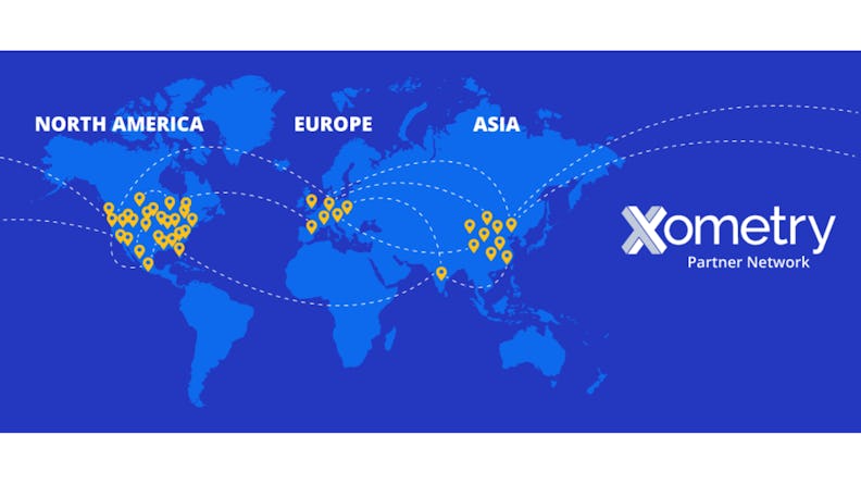 the Xometry partner map