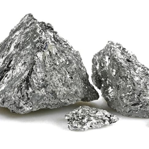 Fine antimony on white background. Image Credit: Shutterstock.com/Bjoern Wylezich