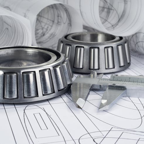 Roller bearings for assembly. Image Credit: Shutterstock.com/DimiSotirov