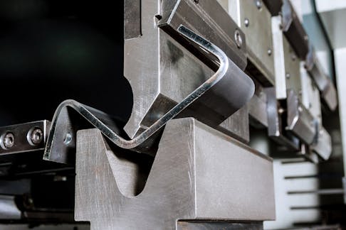 Sheet metal bending. Image Credit: Shutterstock.com/ZhakYaroslav