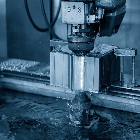 Wire cut machine controlled by CNC program - Image credit: Shutterstock/Pixel B