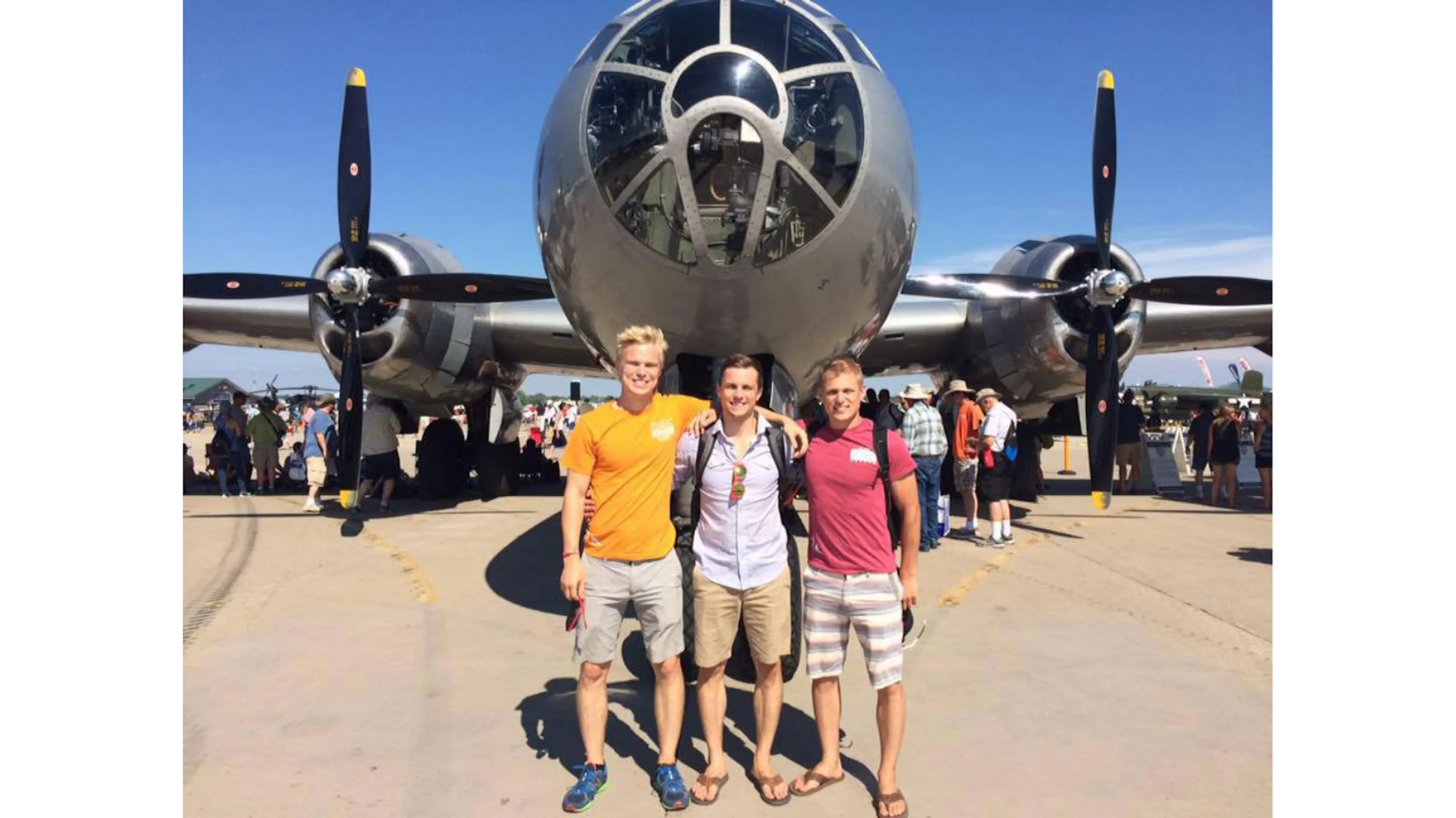 A picture of the Karl brothers at the Oshkosh EAA airshow