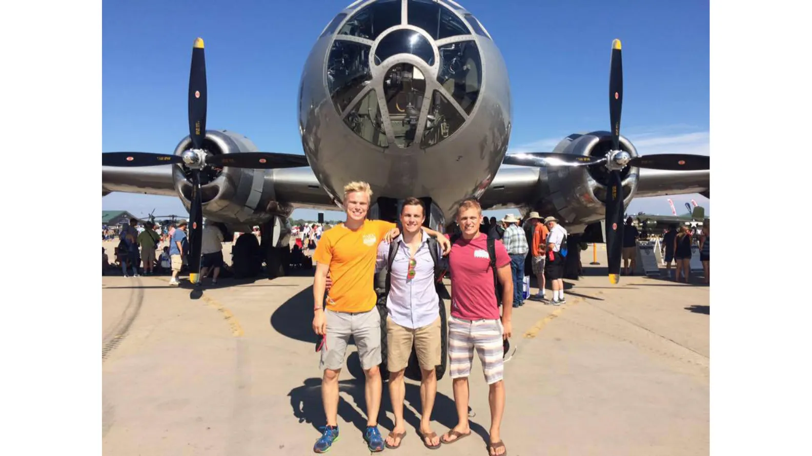 A picture of the Karl brothers at the Oshkosh EAA airshow