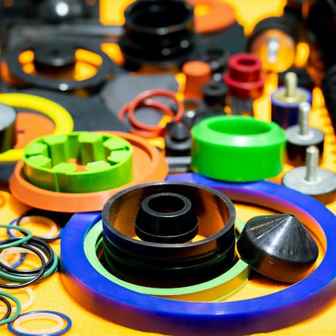 thermoplastic parts on a table. Image Credit: Stock.Adobe.com/oyoo