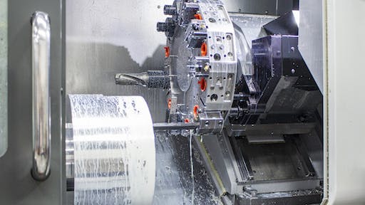 A live tooling lathe with a 4+ axis machine