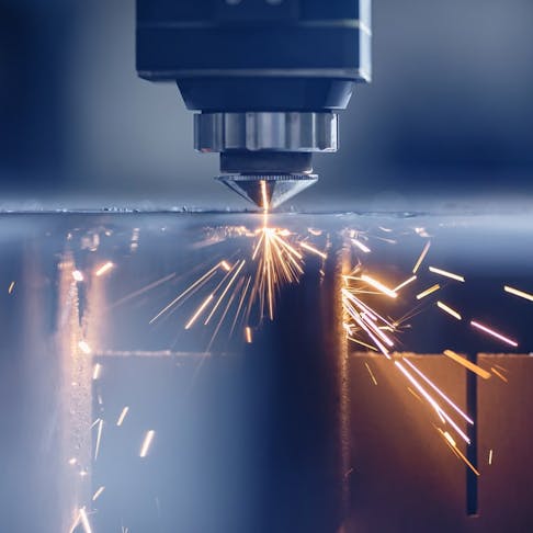 CNC laser engraving on metal. Source: Parilov/Shutterstock