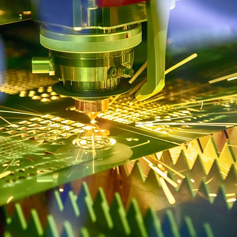 Fiber laser cutting machine. Image Credit: Shutterstock.com/Pixel B
