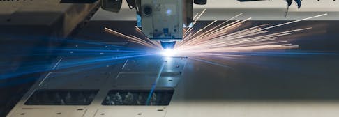 Laser cutting tool steel. Image credit: xxxxx/Shutterstock.com