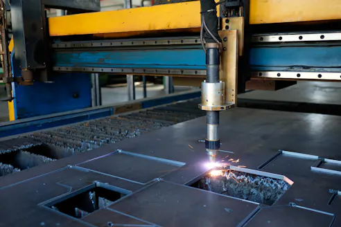 Plasma cutting. Image Credit: Shutterstock.com/Codegoni Daniele