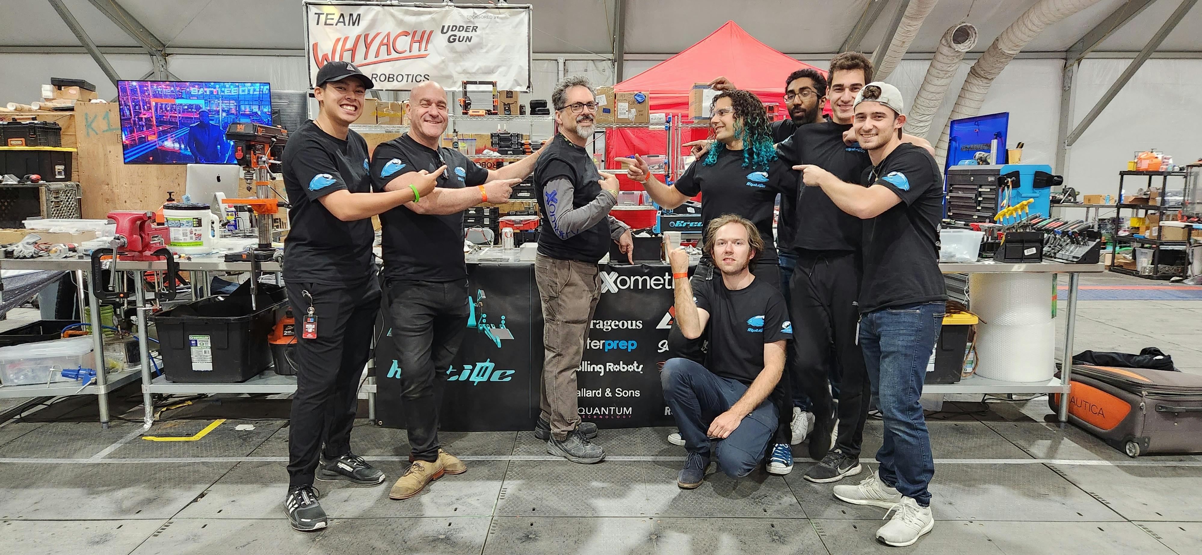 Xometry's Simon Arthur posing with the Riptide team