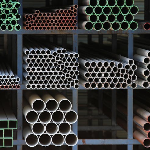 Ductile iron pipes. Image Credit: Shutterstock.com/Baloncici