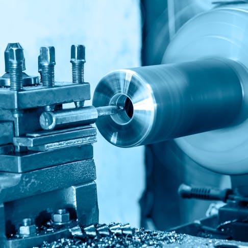 Metal milling machining. Image Credit: Shutterstock.com/muratart