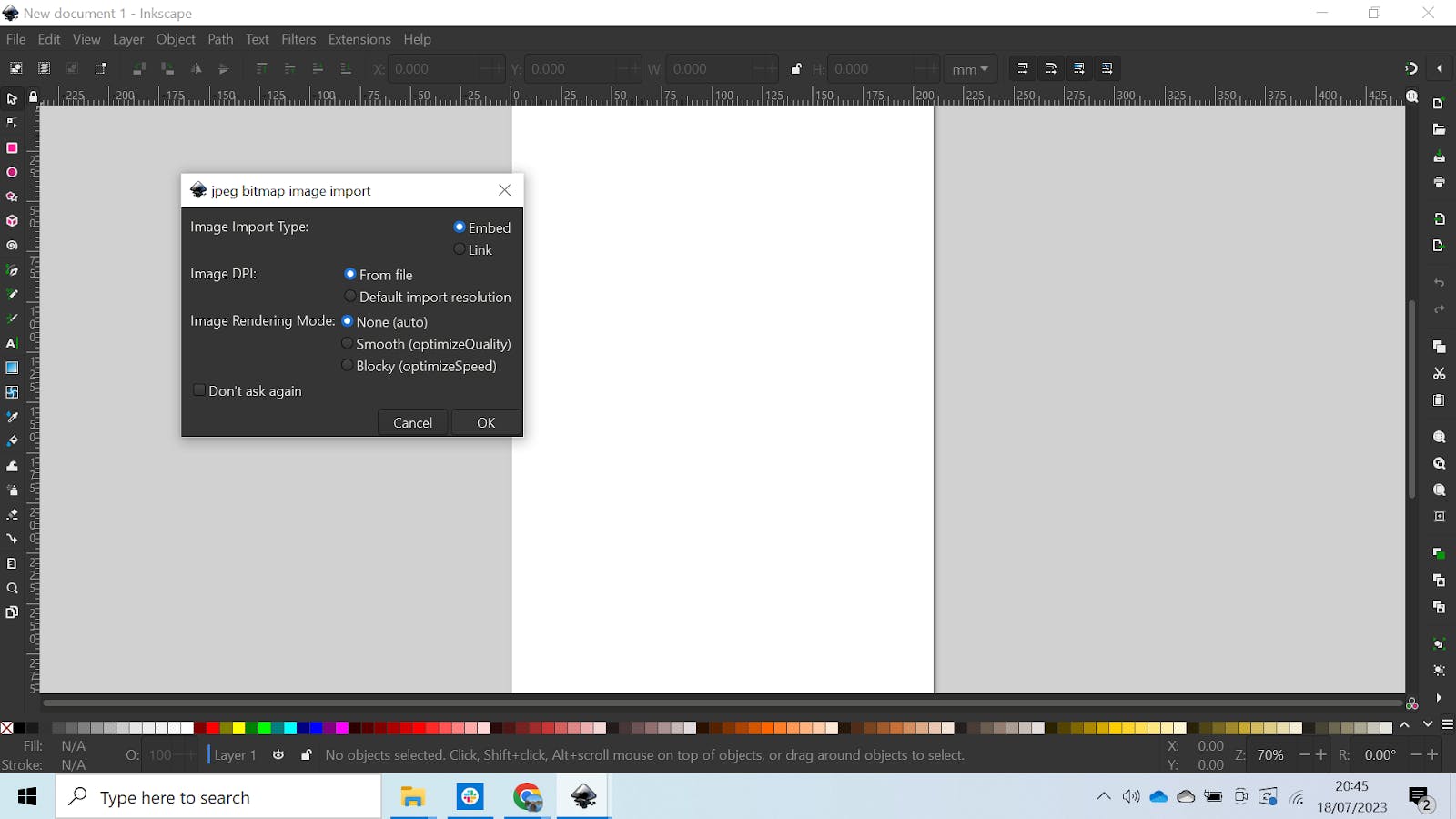 Inkscape Dialog Box