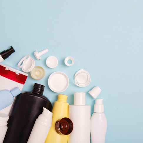 Multiple bottles made of HDPE. Image Credit: Shutterstock.com/JasminkaM