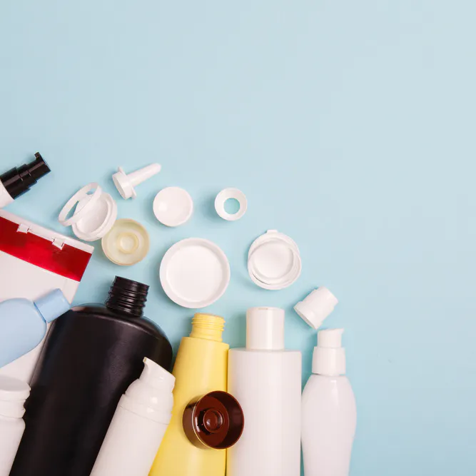 Multiple bottles made of HDPE. Image Credit: Shutterstock.com/JasminkaM
