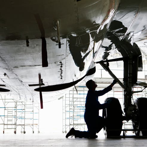 Aerospace landing gear. Image Credit: Shutterstock.com/Juice Flair