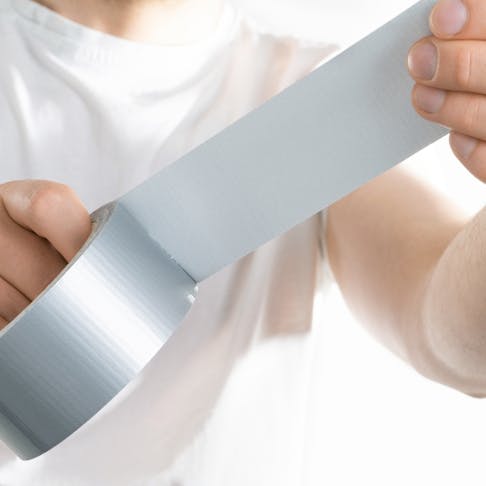 Adhesive duct tape. Image Credit: Shutterstock.com/Studio_Fennel