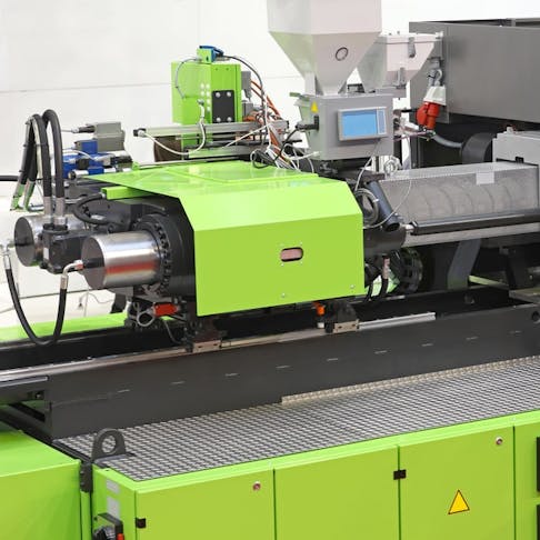 An injection molding machine. Image Credit: Baloncici/Shutterstock.com