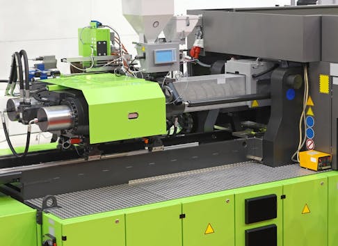 An injection molding machine. Image Credit: Baloncici/Shutterstock.com