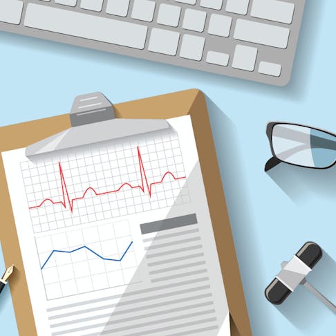 hand drawn graphic of medical chart
