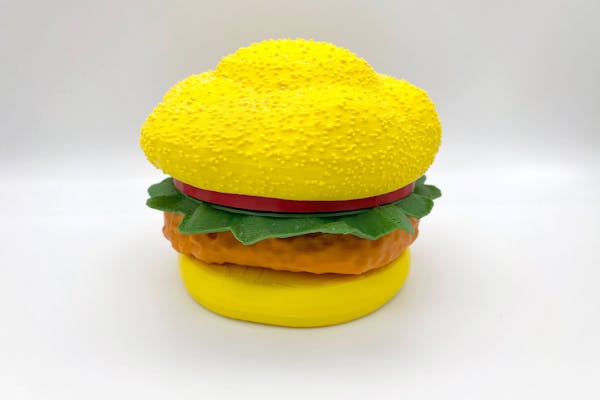 An innovative FDM print of a chicken sandwich