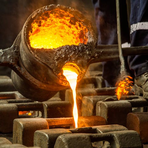 Metal casting process. Image Credit: Shutterstock.com/mehmetcan